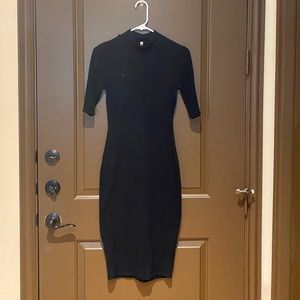 Black fitted spandex dress